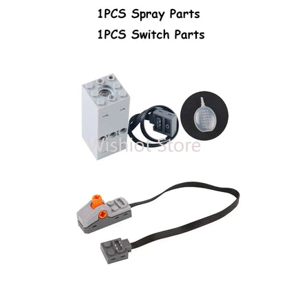 Technical Light Spray Parts Mould King Fogger Legoeds-Compatible Building Blocks MOC Supercar Retro Steam Train Chimney Smoke