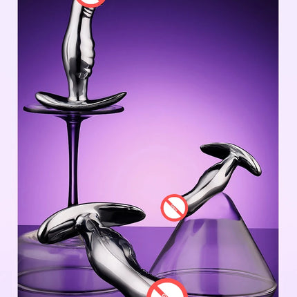 Metal Anal Plug Metal Dildo Butt Plug G-spot and P spot Stimulating Prostate Massager Adult Masturbation Anal Toys