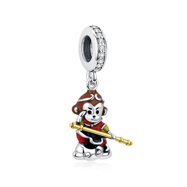 925 Sterling Silver Charms Beads Original Japanese Doll Fortune Cat Charm Fit Brand Bracelets Bangles DIY Jewelry For Women