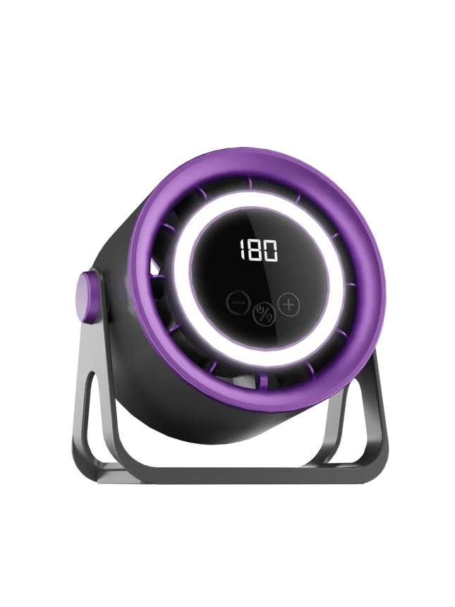TINSOL 1800mAh Portable Electric Fan with Ambient Light Turbo Mute Electric Fan Desktop Wall Mount Ceiling Air Cooler