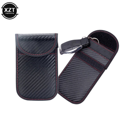 Car Key Signal Blocker Case Faraday Cage Fob Pouch Keyless RFID Blocking Bag Intorier Accessories Supply Car Styling