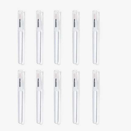 1/3/10pcs Portable Silicone Lip Brush with Cover Soft Multifunction Lip Balm Applicator Lipstick Lipgloss Makeup Brush Reusable
