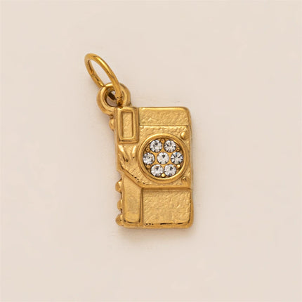 Fashion stainless steel furniture food series DIY pendant accessories gold-plated color preservation
