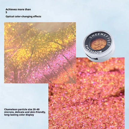 Sheeneffect Monochrome Eyeshadow Chameleon Glitter Shimmer Eye Shadow Highgloss Long Lasting Eye Makeup