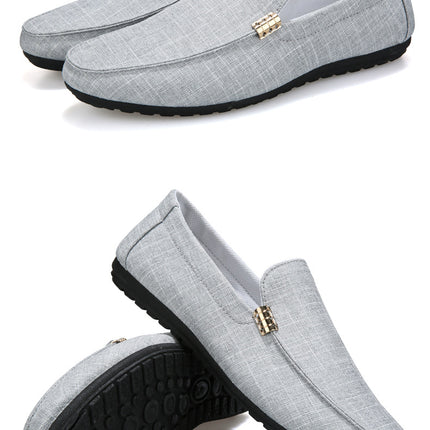 Men Casual Shoes Canvas Slip On Fashion Loafers for Male Luxury Dress Driving Shoes Formal Wedding Party Flats Plus Size