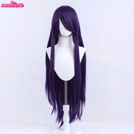 High Quality Anime 100Cm Long Staight Cosplay Wig Black White Red Pink Brown Gold Blue Blonde Purple Heat Resistant Hair Wigs