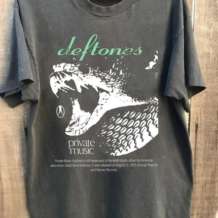 Deftones Tour 2026 T-shirt Around The Fur Album Graphic T-shirts Short Sleeve Cotton Summer T-shirt Hip Hop Band Fashion Tees