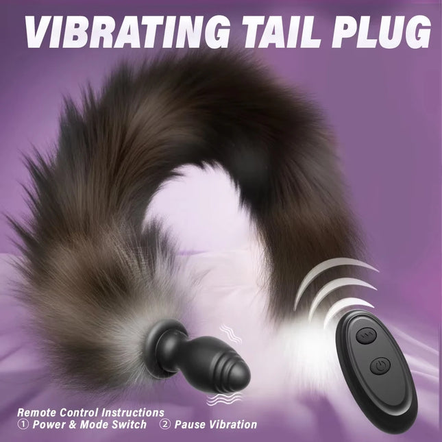 Prostate Massager Female Masturbator Anal Masturbating Anal Plug Sexy Fox Tail Vaginal Plug Dildo Masturbation Anal