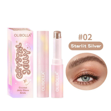 Water-like Jelly Eyeshadow Stick Pearlescent Glitter High-gloss Eyeshadow Crystal Shiny Multi-color Eye Shadow Highlighter Stick