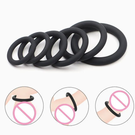 3/6Pcs Silicone Lock Ring for Men Ejaculation Delay Screw Eye Penis Ring Foreskin Hindrance Adult Sexual Health Product