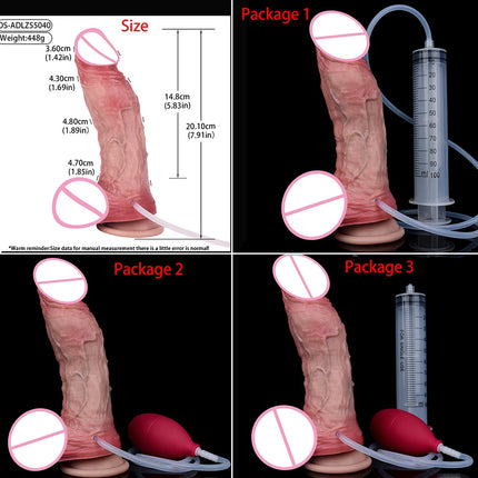 SXXY 8 Styles Double Layer Soft Silicone Squirt Dildo Strong Suction Cup Realistic Ejaculating Butt Plug анальная пробка Sex Toy