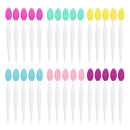 Wholesale 4pcs New Fashion Design Nose Double-Sided Tool Silicone Lip Scrub Exfoliator Brush  make up brushes  makeup brush set