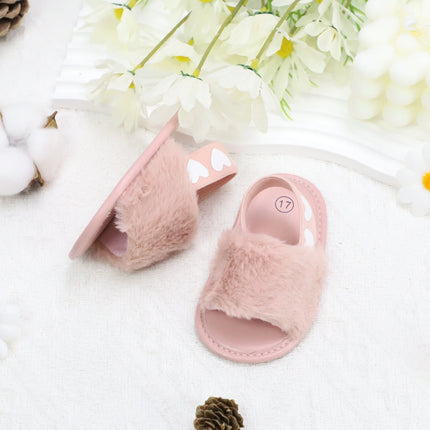 Baby girl winter breathable front shoes cute plush toddler shoes baby shoes