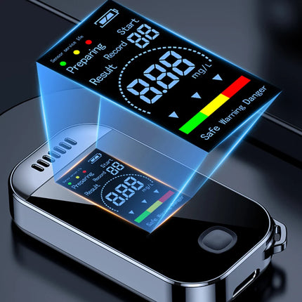 NEW Portable Alcohol Tester Professional Breathalyzer With LCD Display USB Rechargeable Electronic Digital Breath Alcohol Tester