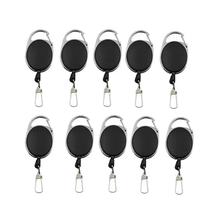 1/3/5/10Pcs Fly Fishing Key Ring Retractor Tool Retractable Keychain Reel Badge Holder Fishing Tackle