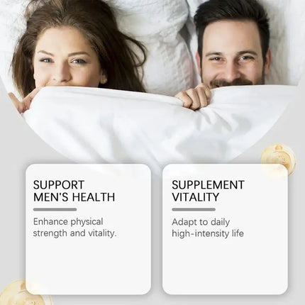 Blue Pills Male Max Energy Supplement with Natural Oyster & Ginseng Organic Epimedium Ginseng Capsule for Health and Well-Being