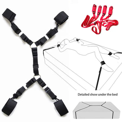 Erotic Bed Sm Adult Passion Open Sex Supplies Couple Flirting Artifacts Upgraded Version Female Leg Splitting Bondage Harnesses
