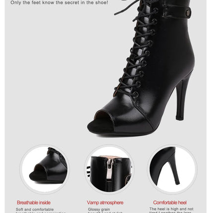 Women's Dance Shoes Ladies Latin Ballroom Dance Boots   Dance Shoes Boots Girls Sexy Stiletto Heels Fashion Salsa Party  Shoes