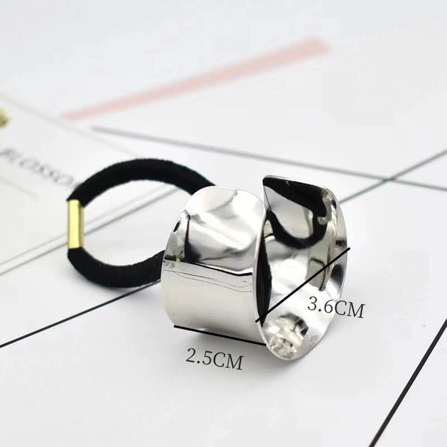 Fashionable Hair Circle, Exquisite Small Retro Bright Surface Smooth Metal Hair Ring, Punk Wild Hair Rope Hair Accessories