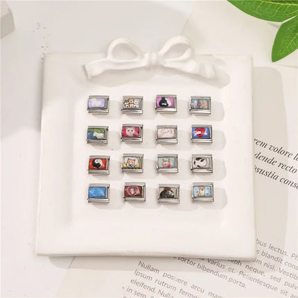 2025 Fashion Lovely Animals Dogs Corgi Cats Pet Italian Charm Fit 9mm Stainless Steel Women DIY Bracelet Gift Jewelry Wholesale