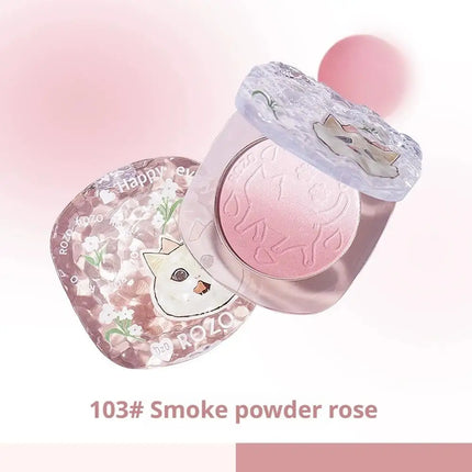 Powder Blusher Soft Matte Fog Cheek Blush Long Lasting Pigmented Natural Velvet Trending Aesthetic Blusher Cosmetics
