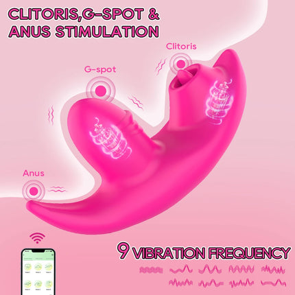APP Bluetooth Vagina Sucking Vibrator 9 Modes Vibrating Sucker Oral Sex Suction Clitoris Stimulator Erotic Sex Toys for Women