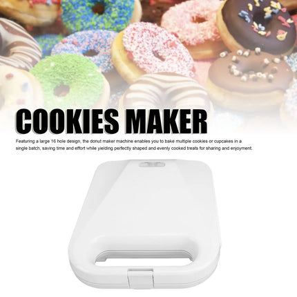Mini Baking Machine Large Size 16 Holes Non Stick Donut Maker Machine for Home and Travel