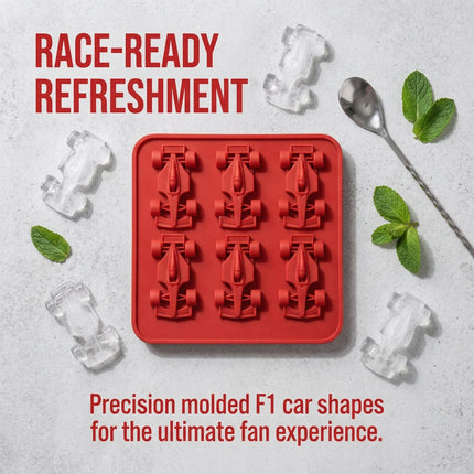 6-Cavity 3D Formula Racing Car Ice Mold F1 Silicone Chocolate Jelly Tray DIY Baking Tool Race Car Ice Cube Maker for Tumbler