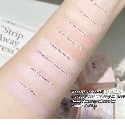 4-in-1 Embossed Matte Blush Makeup Palette Nude Eyeshadow Cheek Blusher Contouring Four-layer All-in-one Box Brightening Makeup