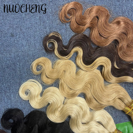 Blonde Body Wave Human Braiding Hair for Boho Braids 27# 2 Bundles Human Braiding Hair 100g Bulk Human Hair for 8-30inches