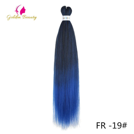 26"Corlorful Selling Jumbo Easy Braiding Hair Ombre Rainbow Braiding Cosplay Hair Synthetic Pre Stretched Hair Braids wigs