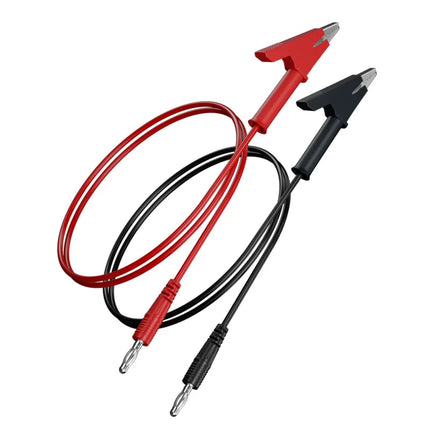 2pcs/set of 4mm banana male plug to alligator clip copper test cable for multimeter test 1 meter