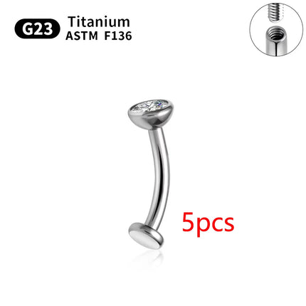 ASTM F136 Titanium 14G Belly Button Rings piercing set Nose Stud Labret Lip Stud Earring Eyebrow Body Jewelry For Women