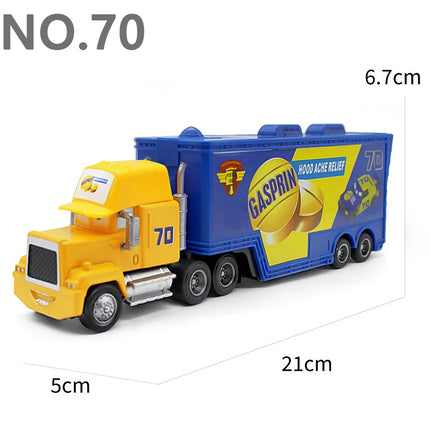 Pixar Cars Truck Storm Jackson Model Car 1/55 Die Casting Container Trucks Racing Toys Children's Birthday Gifts Collectibles