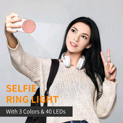Knob Adjustable Selfie Light 2 Color Temperature Stepless Dimming LED 800mah Portable Rechargeable Fill Light for Photography