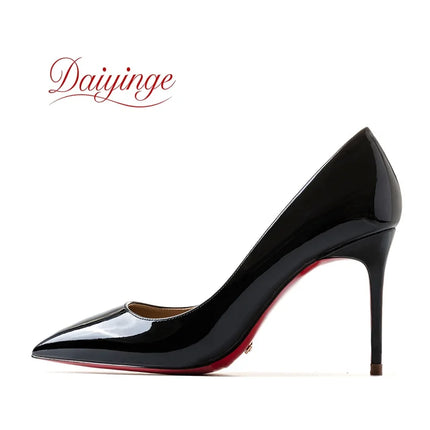 Elegant Woman Heeled Shoes 2026 Trend Luxury Red Bottoms High Heels Pointed Toe Stiletto Pumps 12 cm Party Dress Wedding Shoes