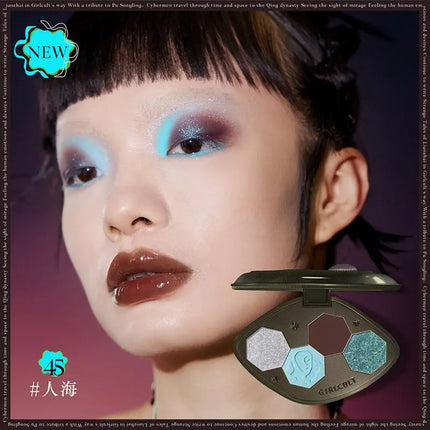 Girlcult Chameleon Eyeshadow Palette 4 Colors Waterproof Long Lasting Matte Shimmer Purple Smokey Highly Pigmented Makeup