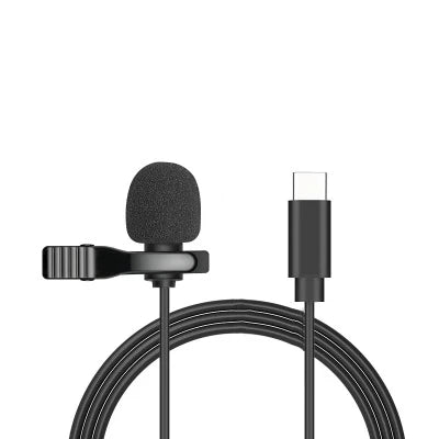 Portable 1.5m Lavalier Mini Microphone Condenser Clip-on Lapel Mic Wired USB/3.5mm/Type-C/Microfon For Mobile Phone Computer PC