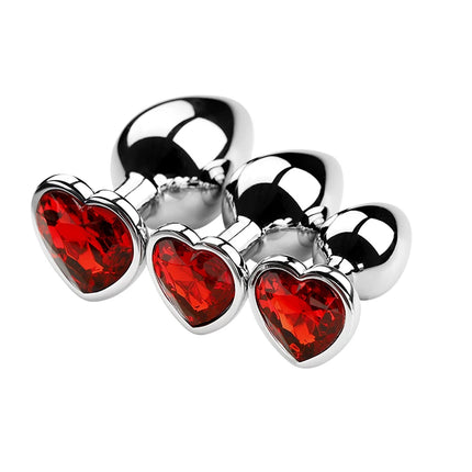 3PCS S/M/L Metal Anal Plug Butt Plug Sex Toy Butt Toy for Women Men Couples Adult Game Masturbator Anal Diamond Sex Shop 18+