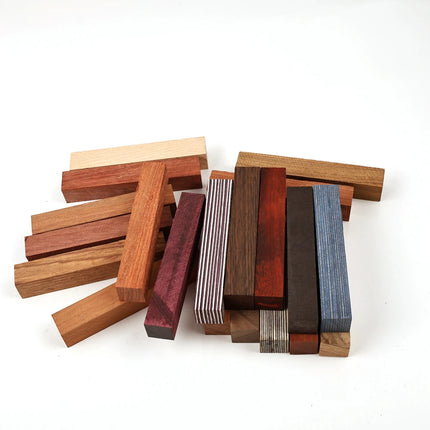 Unfinished Wood Blocks 120x20x20mm - Pen Turning Blanks, Knife Handle Material, DIY Wood Carving for Tool Parts or Wholesale