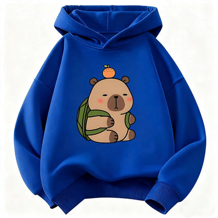 New Kids Kawaii Capybara Children's Hoodie Sweatshirt Cute Hoody for Boys Girls Spring Casual Hoodies