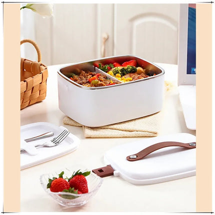 1.8L car insulated lunch box Water-free heating 2-in-1 Home car dual-use stainless steel interior portable electric lunch box