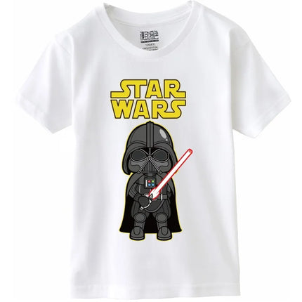 2026 New Cotton Breathable Children's T-shirt Trendy Cool Star Wars All Character Cartoon Printed Parent Child Short Sleeve