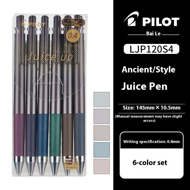 PILOT Vintage Juice Up Retractable Gel Pen Limited ST Tip Low Gravity Smooth Writing Useful Colored Journaling Note-taking Tools
