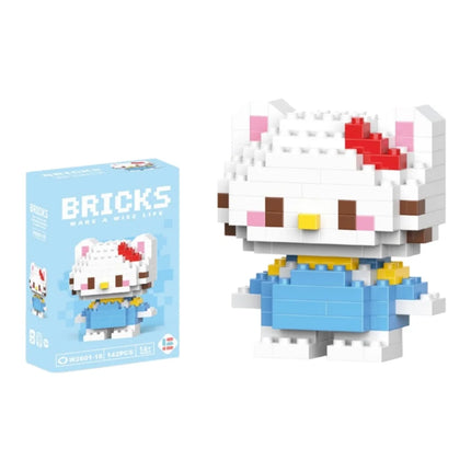 99 style SANRIO Hello Kitty Building Blocks Cartoon Figures Kuromi Bricks My Melody Children's Assembly Toys Cinnamoroll Gift