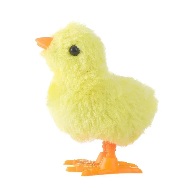 4Pcs Wind-Up Jumping Chicken Duck Toy – Interactive Plush Simulation Toy for Babies & Toddlers, Perfect Birthday Gift