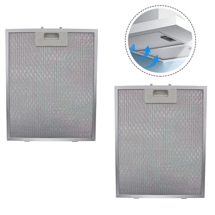 2x Range Hood Filter Replacement Ventilation Aluminium Aspirator 26*32CM Metal Mesh Cooker Hood Grease Filter Kitchen Extractor