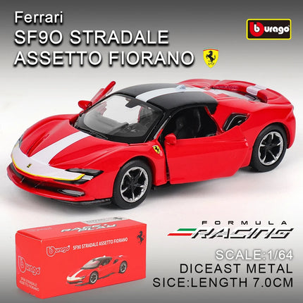 Bburago1:64 Ferrari SP3 458 599 ENZO F12 Model Small Collection Car Alloy Model Toy Gift Scene Decoration Classic and Exquisite