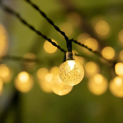 Solar Bubble Ball Light String Crystal Ball Solar Light with 8 Functions 200LEDs Christmas Halloween Festival Decorations