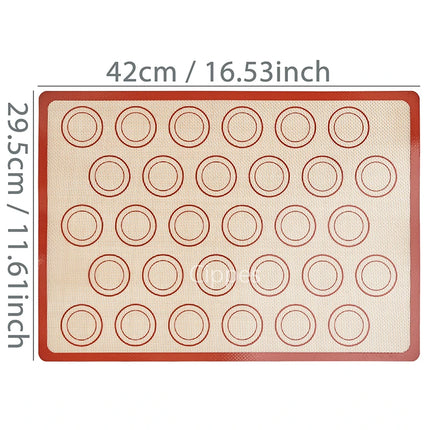 1/2/4pcs Silicone Baking Mats with Brush Spatula Set, Non-Stick Reusable Heat-Resistant, for Oven, Cookies, Macaron, Pastry